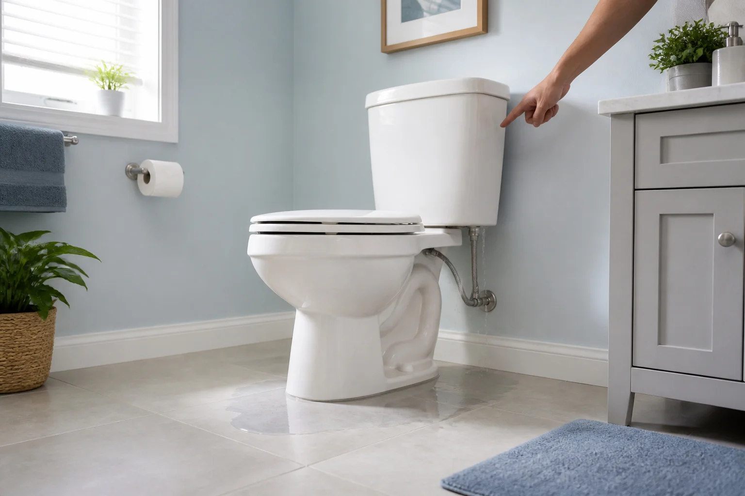Fuite deau dans une salle de bain moderne