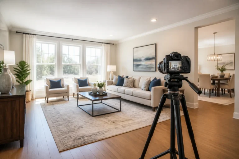 Salon moderne capture par un appareil photo professionnel