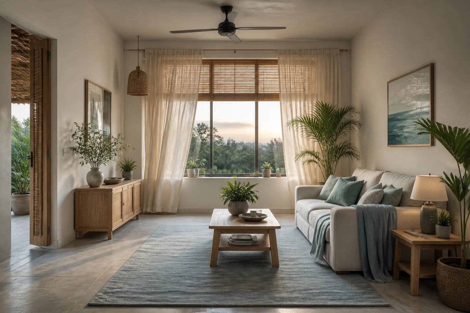 Interieur frais et naturel