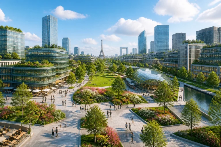 Paris futuriste et verdoyant