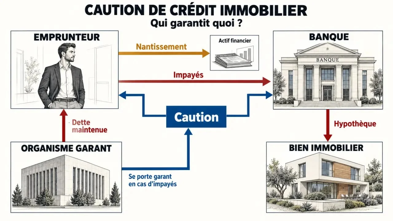 Caution crédit immobilier : rôle de la banque, de l'emprunteur et de l'organisme garant